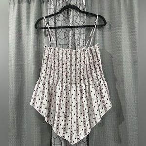 White with Red Accents Crop Top